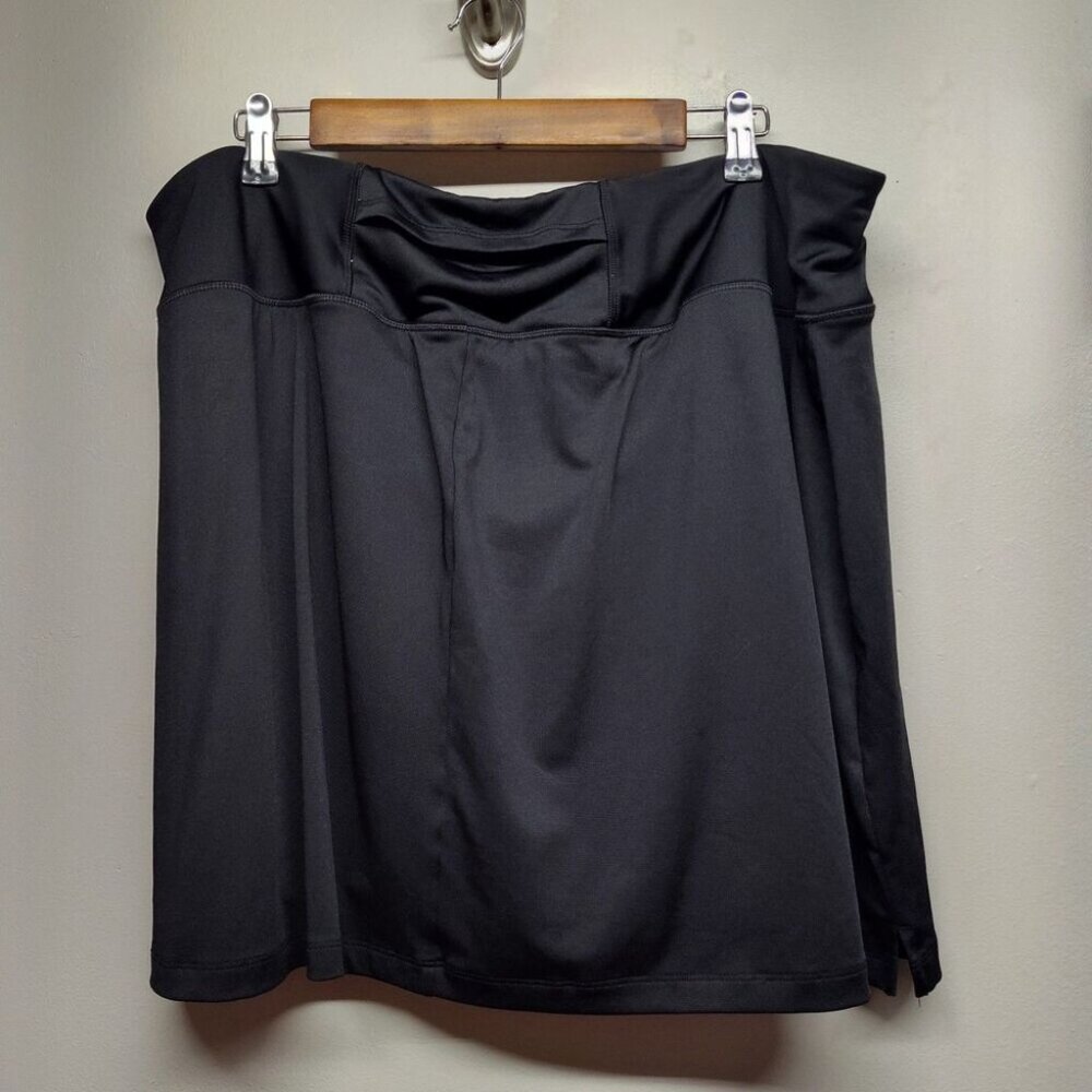 Tahari Sport Skort Women Plus Size 3X Black Stretch Pocket Sporty Activewear
